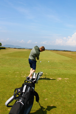 One of our favorite hobbies is golf. Dave has been playing his entire life, and I picked it up a couple of years ago.