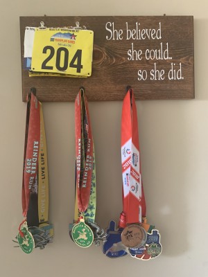 We love running races together. We run between 5-8 races per year. Matt is planning to run his first half marathon this year!