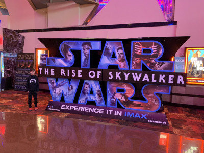 Thomas loves Star Wars so much, he even managed to get Aaron to join the Stars Wars phenomenon.