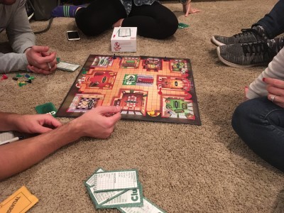 Chris loves board games and has collected many throughout the years. Mandy and Chris love to spend their nights playing board games or cards.
