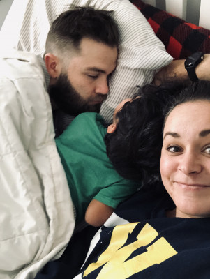 Saturday morning family snuggles.