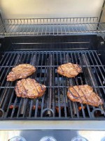 Grilling out in the backyard with friends and their kiddos.