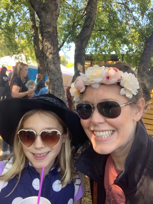 Katie and Jannette celebrating at a local Dia de Lose Muertos festival.