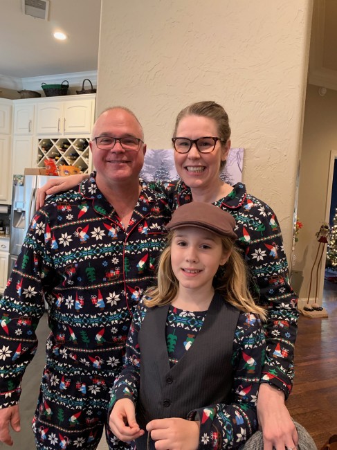 Our dorky Christmas family tradition is matching jammies.