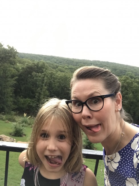Dad isn't the only parent in the family who likes being goofy with Katie!