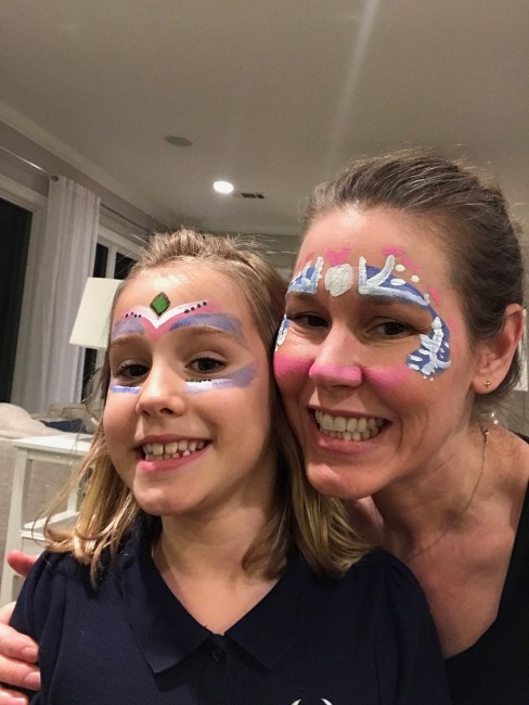 Our face painting experiment, we love expressing our creativity.