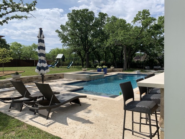 The backyard is our favorite place to spend time.