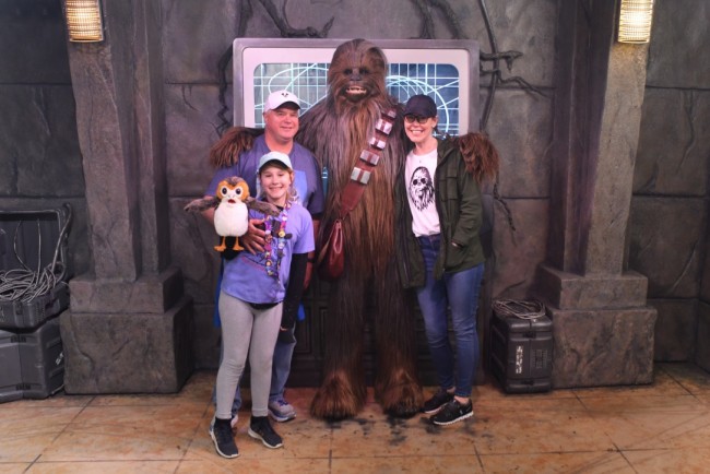 This was one of Jannette's favorite moments during our trip to Disney World, meeting Chewy!
