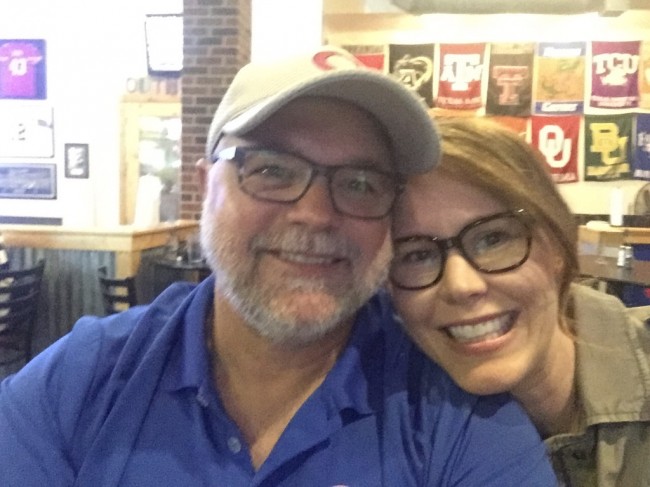We took this photo while watching the a Cubs post-season game in a sports bar.