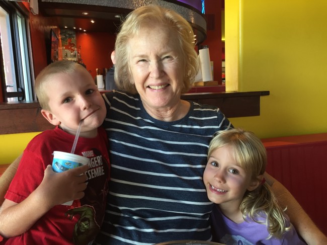 Nana is in heaven surrounded by grandchildren.