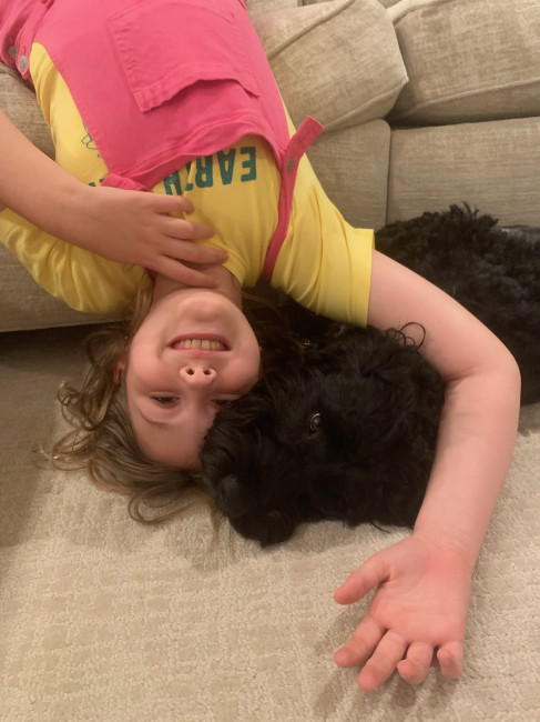 Katie's best friend is Chase, our dog.