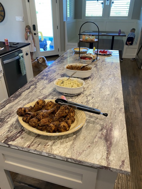 We spent Saturday making a big feast of comfort foods since we weren’t able to eat the big meal we usually do with extended family. We spent Saturday making a big feast of comfort foods since we weren’t able to eat the big meal we usually do with extended family.