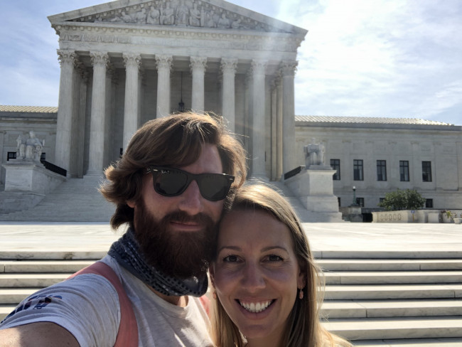 Parent's only photo in front of the Supreme Court. It was an amazing and special experience. Parent's only photo in front of the Supreme Court. It was an amazing and special experience.