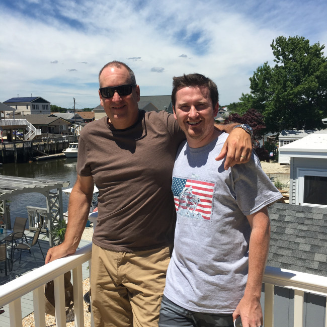 Matt and uncle Russ at the shore house. One of our regular weekend getaways in the summer.