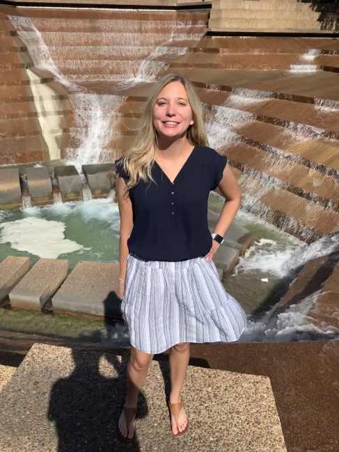 Visiting the water gardens while on a trip to Gladney.