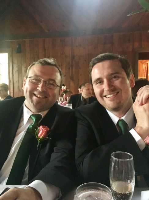 Matt and his childhood best friend.