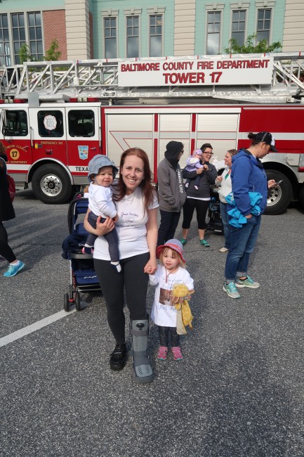 Amy's bestie and her girls at one of our annual charity walks.