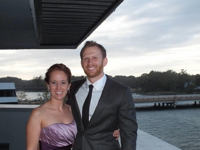 Amy's bestie and her husband looking sharp for our wedding.