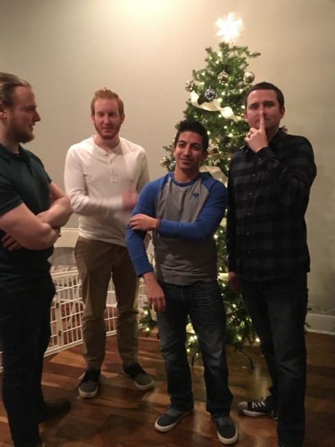 The boys being silly when during a picture.