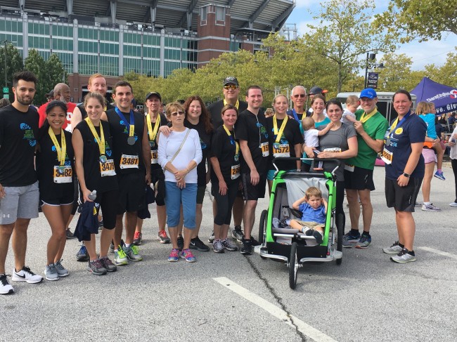Family pick post charity run.