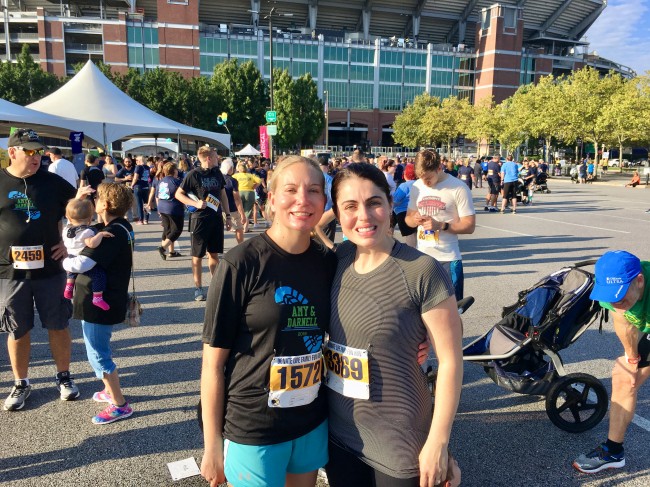 Post race pic with one of Amy's closest friends. It was so hot that day!