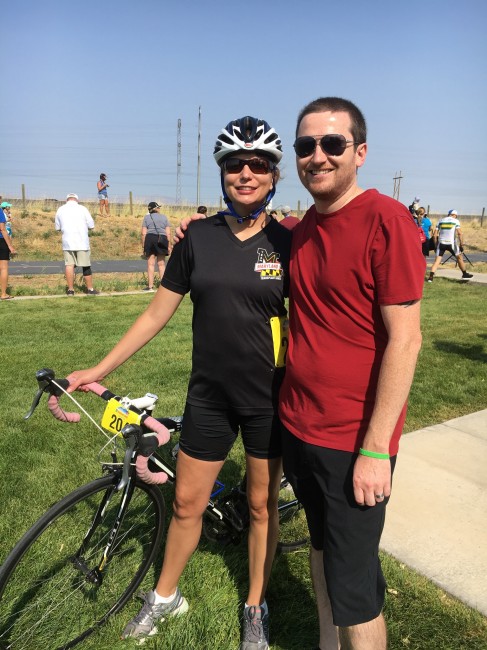 Posing pre 20K cycling event.