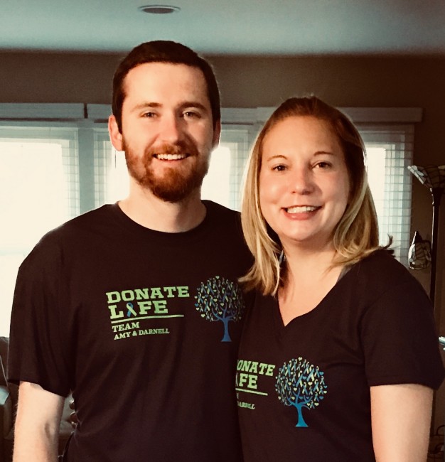 Morning of our first 5K together. 6 months post transplant.