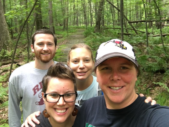 We love hiking with friends!