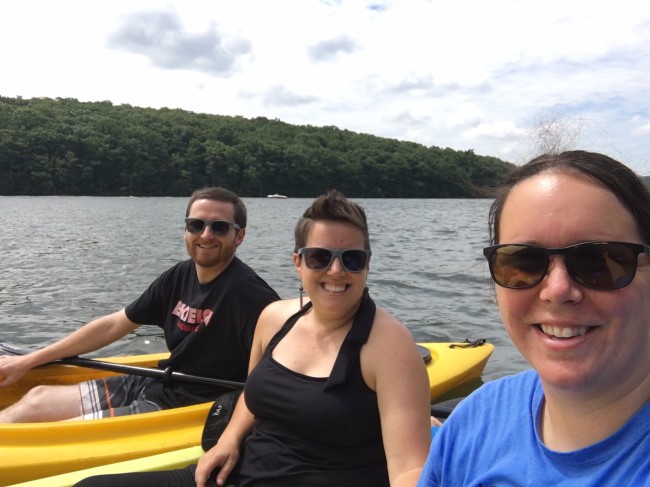 Matt and our friends enjoying the beautiful day on the water.
