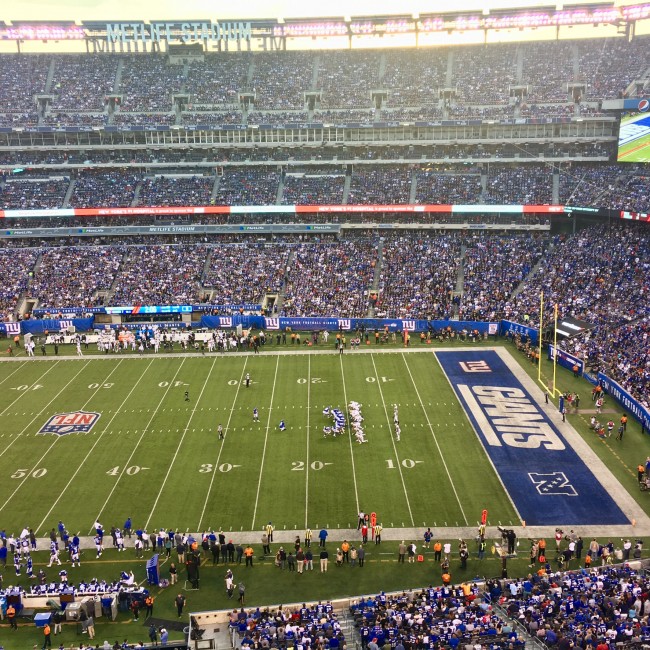 We had a really good view of the field, and it was an awesome game!