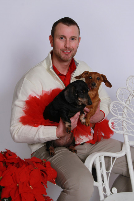 Michael and his admirers! Teddi Bear & Daisy Duke