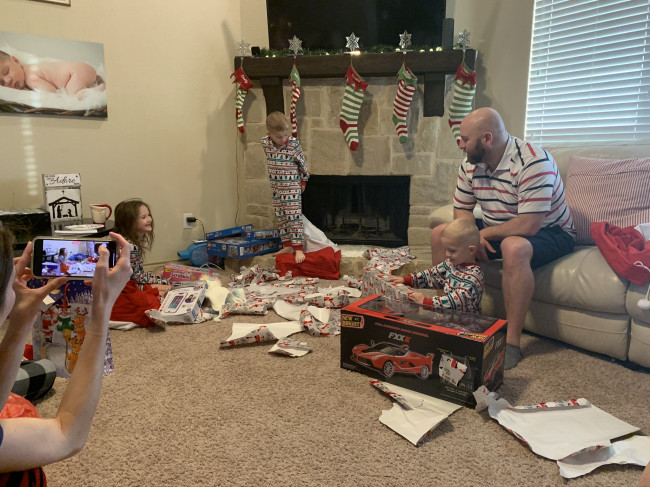 The joys of Christmas morning!