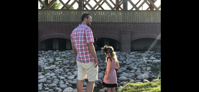 Michael and Scoutlynn, our niece, contemplating life.