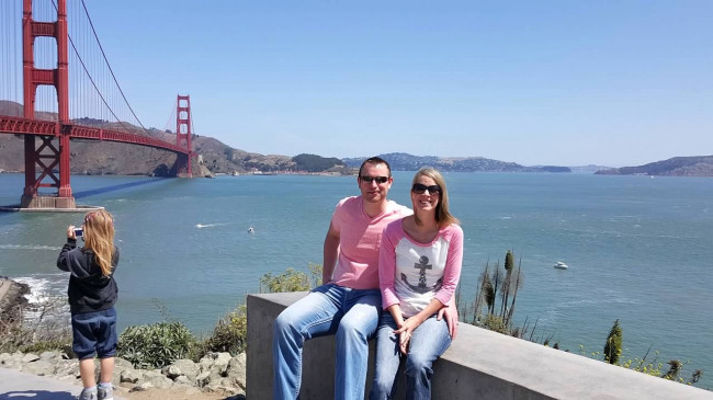 Michael & Taryn at the Golden Gate Bridge