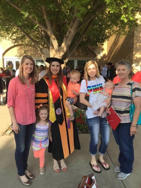 Mercedes, Taryn's Sister, graduated with her Doctorate. She's in Pediatrics, so we know our child will be in good hands!