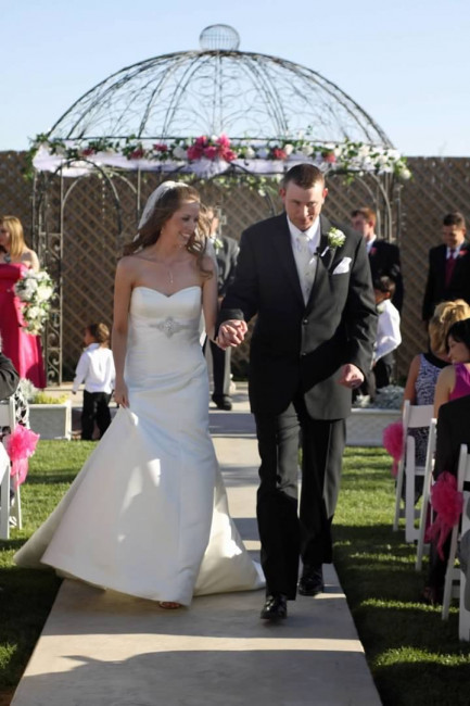 Walking down the aisle as Mr. & Mrs.