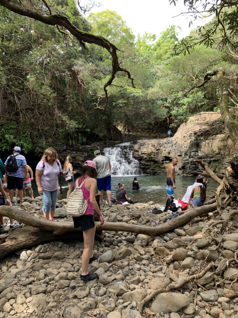 Hiking to waterfalls on the Road to Hana