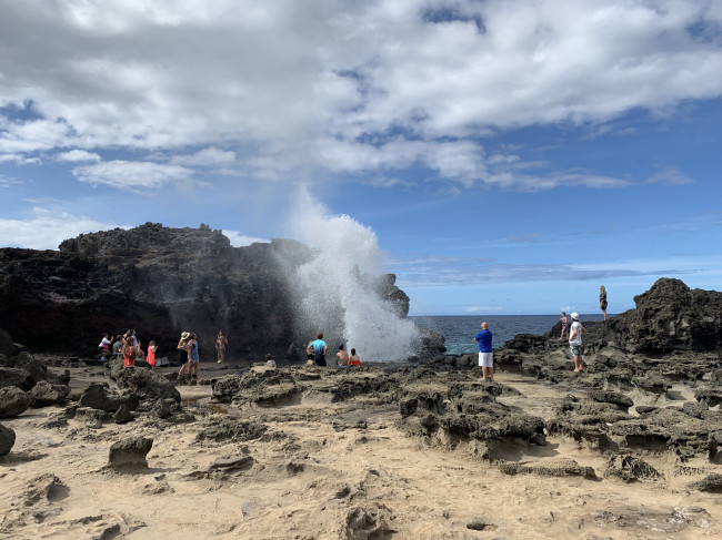 A blowhole in Maui, so cool!