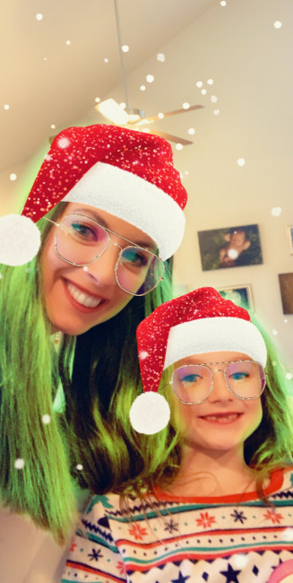 Of course Santa’s helpers have green hair!!!