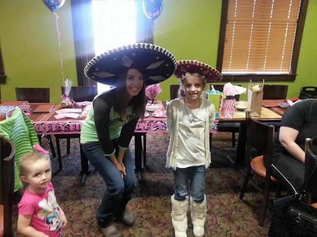 Taryn and our niece Kaelyn celebrating together! Their birthdays are 3 days apart!