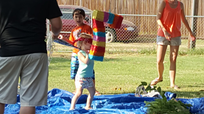 A piñata for Karch’s Lucky 7th!