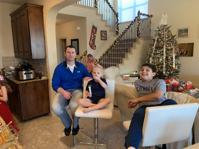 Say cheese boys, it’s Christmas!