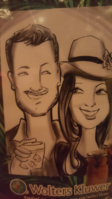 Our caricature in Miami...they nailed it!
