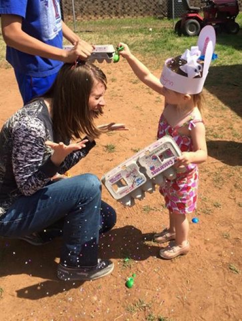 Easter would never be complete without a confetti egg challenge!