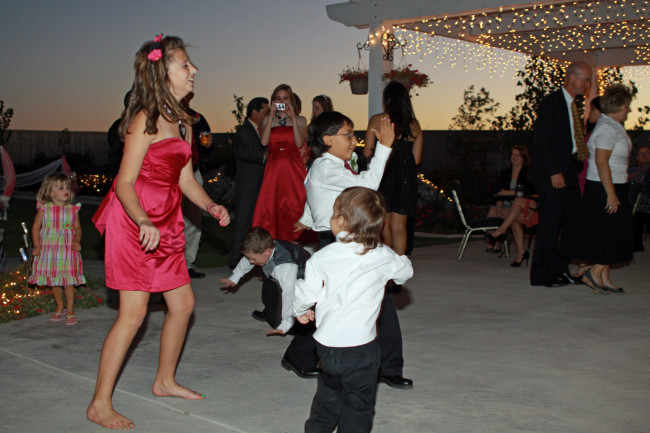 The nieces and nephews showing off their dance moves!