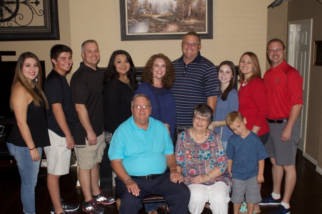 David's side of the family (brother, sister, and each of their families).