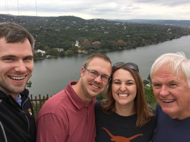 The four of us hiked up to an overlook of the lake; it was beautiful!