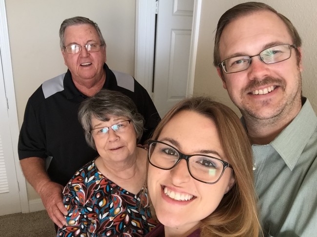 Us with David's parents in Nov. 2017.