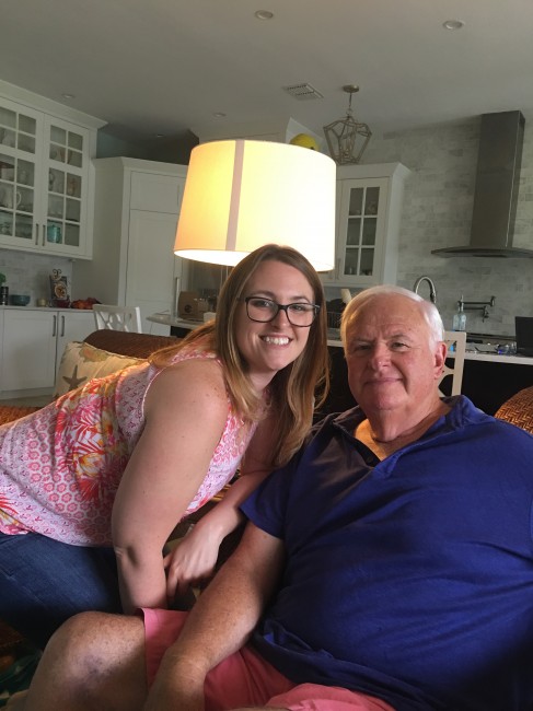 Meaghan at her parents' Florida home.