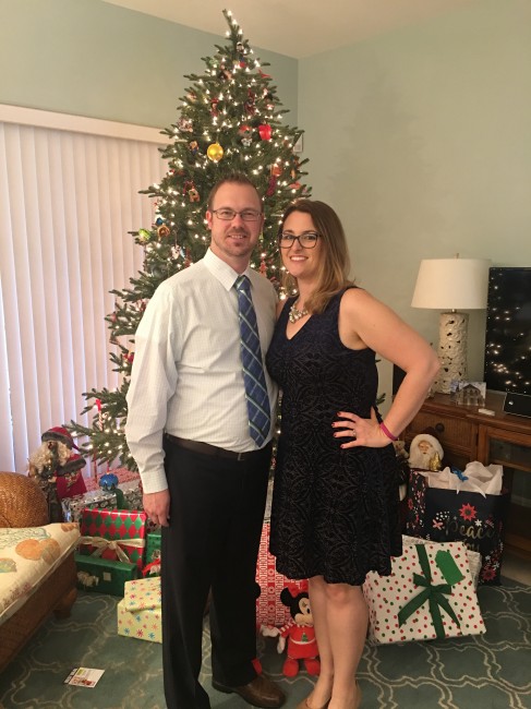 At Meaghan's parents' house for Christmas 2017.